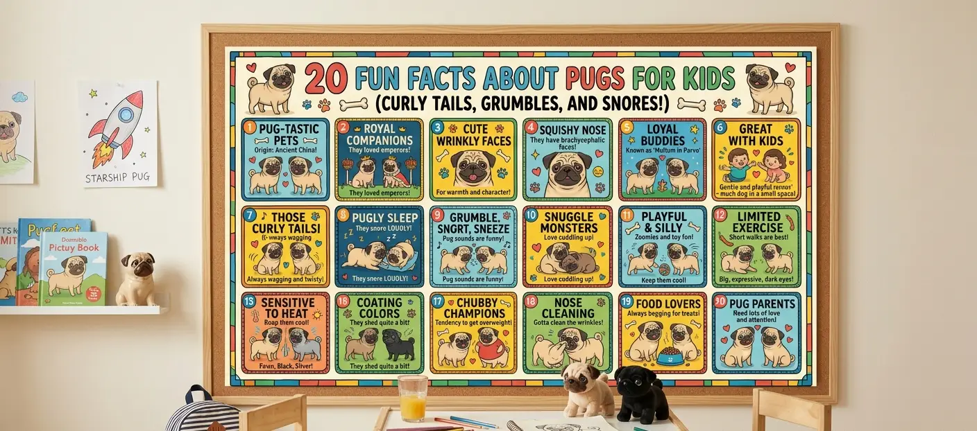 20 Fun Facts About Pugs for Kids (Curly Tails, Grumbles, and Snores!)