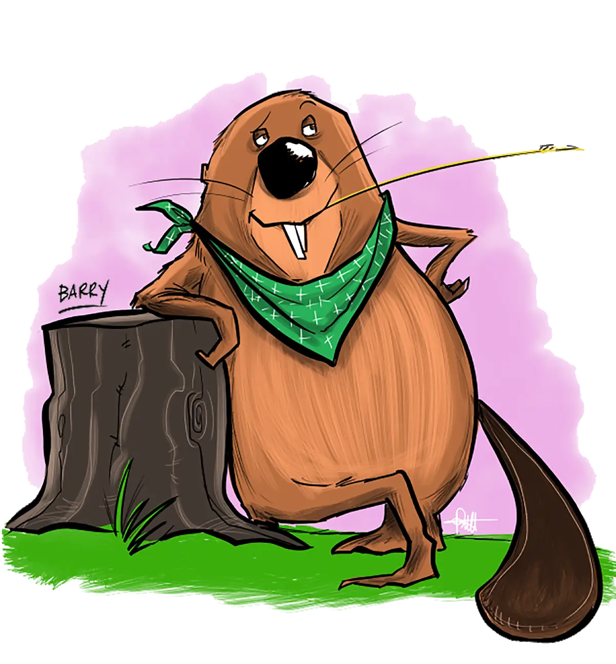 Barry the beaver character illustration