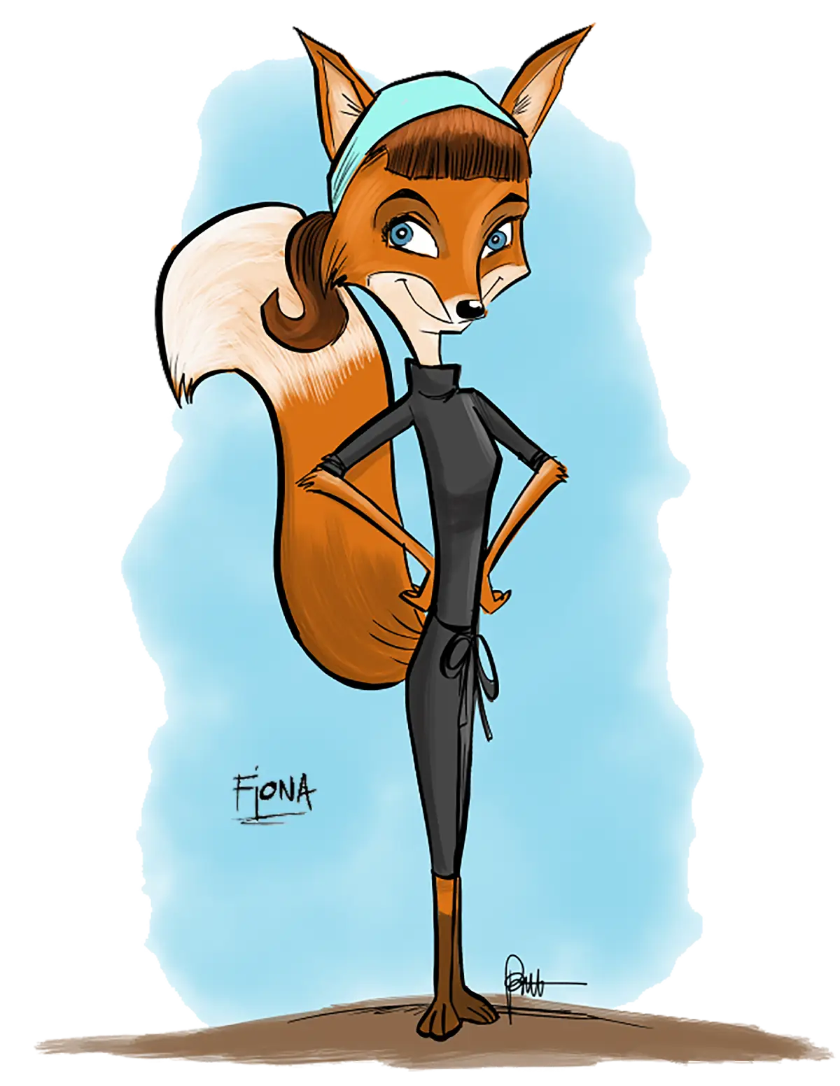 Fiona the fox character illustration