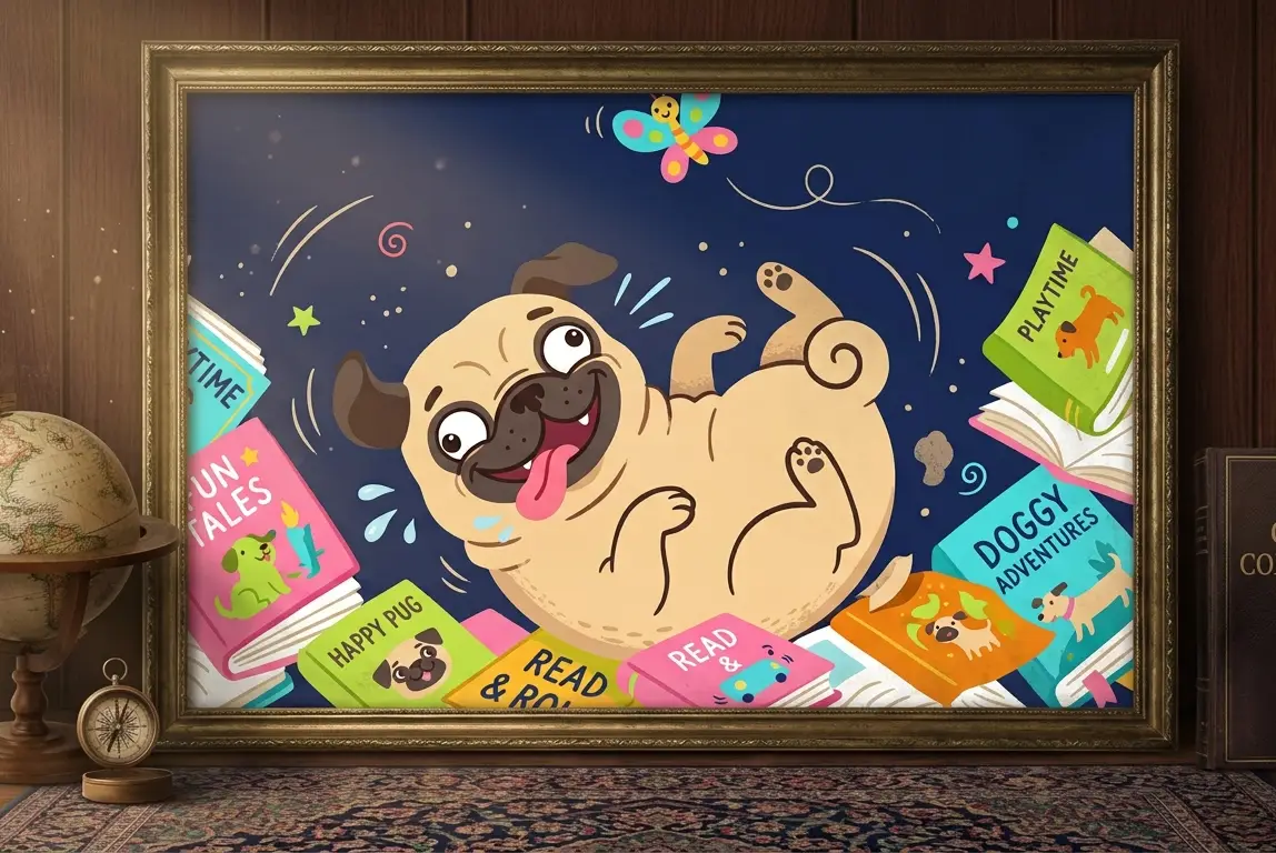 funny pug books for kids